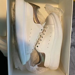 Alexander McQueen chunky sneakers rose gold back